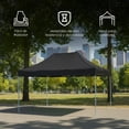 thumbnail image 3 of Ilios Innova | Toldo Plegable Negro 3x4.5 Carpa para Exteriores Resistente al Clima, Impermeable, Estructura de Hierro y Tela Oxford 600D., 3 of 9