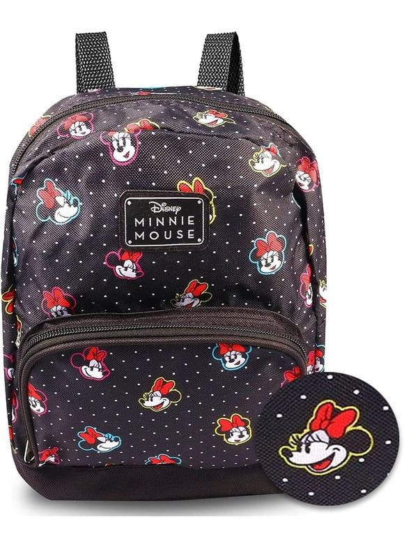 Fast Forward New York Disney Minnie Mouse Mini Backpack for Women -- Canvas Purse Shoulder Bag Adults, Teens