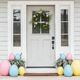 thumbnail image 6 of Easter Egg-Shaped Rattan Wreath Garland Decoration, Rustic Woven Rattan Egg Wreath for Front Door, Wall, Fireplace, Window and Easter Party Home Indoor Outdoor Holiday Festive Decoration, 6 of 6