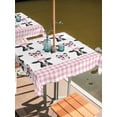 thumbnail image 2 of Square Outdoor Tablecloth with Umbrella Hole Cute Bow Cow Outside Table Cloth Waterproof Patio Table Cover Farmhouse Cute Animals Pink Buffalo Checkered Zipper Tablecloths for Picnic 54x54 Inch, 2 of 8