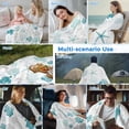thumbnail image 5 of Turquoise Coastal Cooling Blanket,Lightweight Breathable Summer Throw Blanket with Double Sided Cold Effect,Nautical Summer Beach Coral Sea Turtle Picnic Blankets Bed Sheet for Hot Sleepers 30"x40", 5 of 8