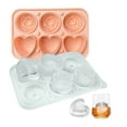 thumbnail image 2 of 3 Hearts and 3 Roses Ice Ball Maker Rose Heart Ice Cube Silicone Ice Cube Molds with Clear Funnel Lid, 2 of 7