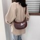 thumbnail image 4 of Bolso bandolera de moda para mujer bandolera de hombro de Color puro bolso de cuero PU, 4 of 9