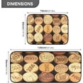 thumbnail image 2 of SKYSONIC Wine Bottle Corks Kitchen Rugs Set of 2, Vintage Floor Runner Area Rug Washable Carpet Mat Perfect for Living Room Bedroom Entryway, 2 of 7