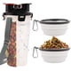 thumbnail image 1 of cuencos plegables para perros, botella de agua portátil 2 en 1, botella de agua y comida para perros y gatos, botella de viaje para caminar (blanco), 1 of 5