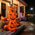 thumbnail image 2 of Magotan Halloween Decorations 3ft Halloween Pumpkin Decor Pre-Lit 55 LED Orange Light Halloween Cute Pumpkin Outdoor Decor for Garden Yard Home Party, 2 of 5