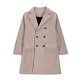 thumbnail image 3 of breaise Kids Todder Double Breasted Trench Coat Notched Lapel Long Peacoat Classic Casual Winter Overcoat, 3 of 9