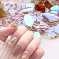 thumbnail image 3 of Diamantes de imitación para uñas, diamantes de imitación con parte trasera plana para uñas y piedras de cristal de múltiples formas, gemas para uñas, joyas, diamantes, kit de diamantes de imitación, 3 of 5