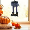 thumbnail image 5 of Darzheoy 2PCS Halloween Witch Legs 18" Plush Stuffed Orange Purple Witch Legs with Shoes Novelty Hanging Decoration for Front Door Sign Wall Hanger Wreath Halloween Party Decoration, 5 of 8