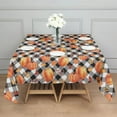 thumbnail image 3 of Fall Pumpkins Leaves Pattern Square Tablecloth,Waterproof Square Table Cover,Wipeable Spillproof Washable Table Cover for Home Kitchen Party Decor 52"x52"(132x132cm), 3 of 6