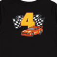 thumbnail image 4 of Inktastic Number Four Race Car Boys or Girls Long Sleeve Toddler T-Shirt, 4 of 5