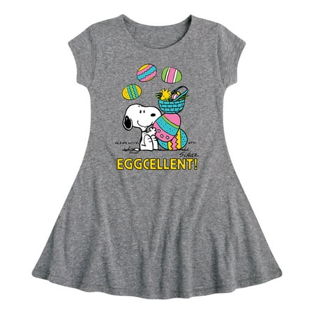 

Peanuts - Eggcellent - Girls Fit And Flare Cap Sleeve Dress