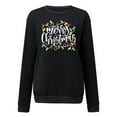 thumbnail image 3 of Chandail en Molleton de Noël pour Femmes Imprimé de Vacances Chandail Col Rond Cardigan à Capuche Mode Veste Mi-Longue Fermeture Extérieure Manches Longues Chandail de Noël, 3 of 6