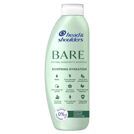 ( case of 32 Bottles)Head & Shoulders Bare Anti Dandruff Soothing Hydration Shampoo, Sulfate Free - 13.5 fl oz