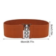 thumbnail image 2 of serony Ceinture de Robe Élastique Style Simple Universelle Ajustable Confortable avec Boucles Multicolore Ceintures de la Saint-Valentin pour Femmes Robes Brun, 2 of 6