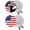 2 USA, variant on Golf Ball Marker with Hat Clip Markers Assorted Patterns Value Gift Set Mark Golf Divot Tool Accessories for Men Women