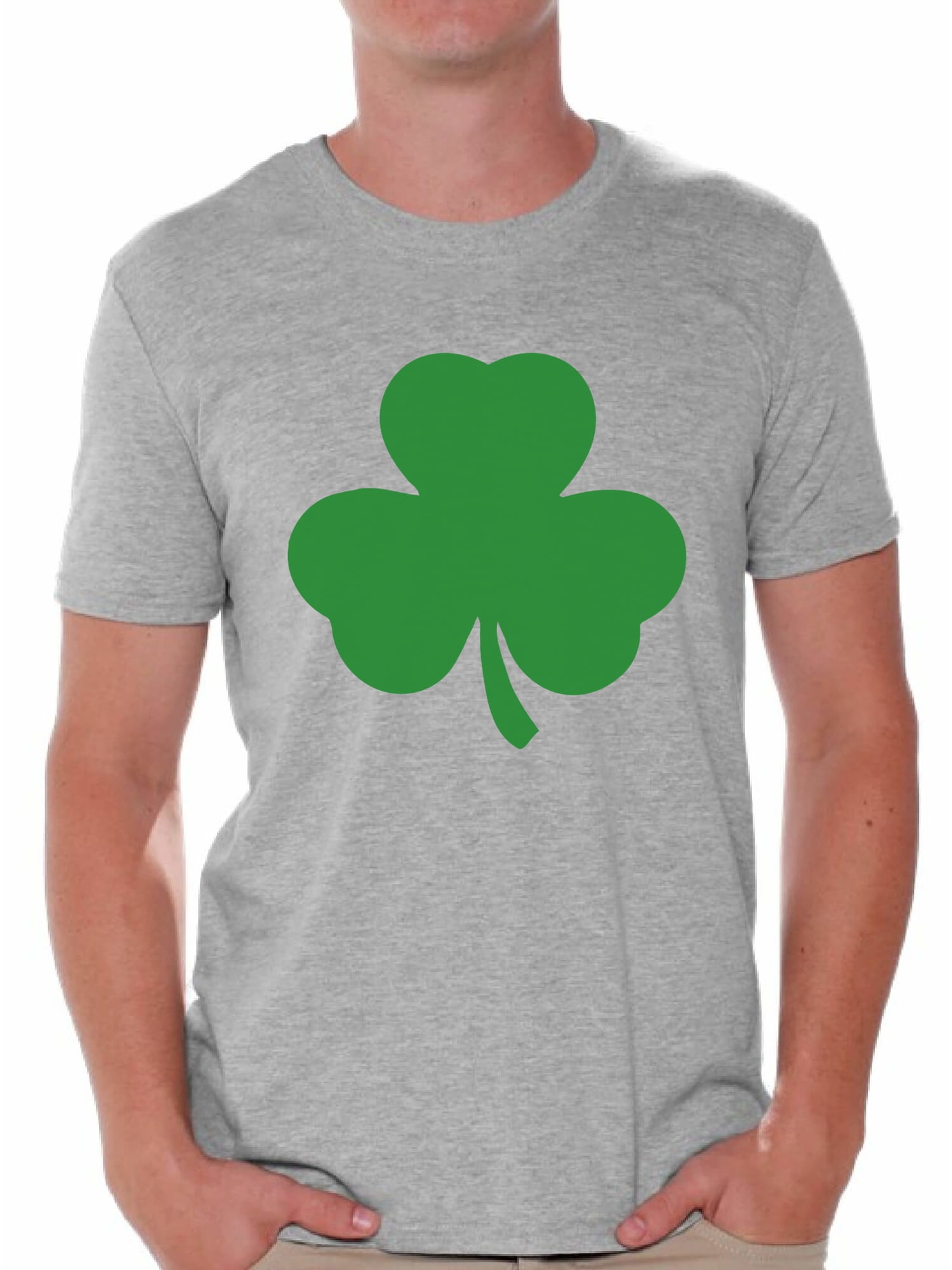 Patricks Day Clover Printed Short Sleeve T-Shirt Tops Ireland Pride Mens St 