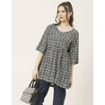 thumbnail image 5 of Moomaya 3/4 Sleeves Rayon Fit & Flare Top - Regular Fit Spring Fashion, 5 of 9