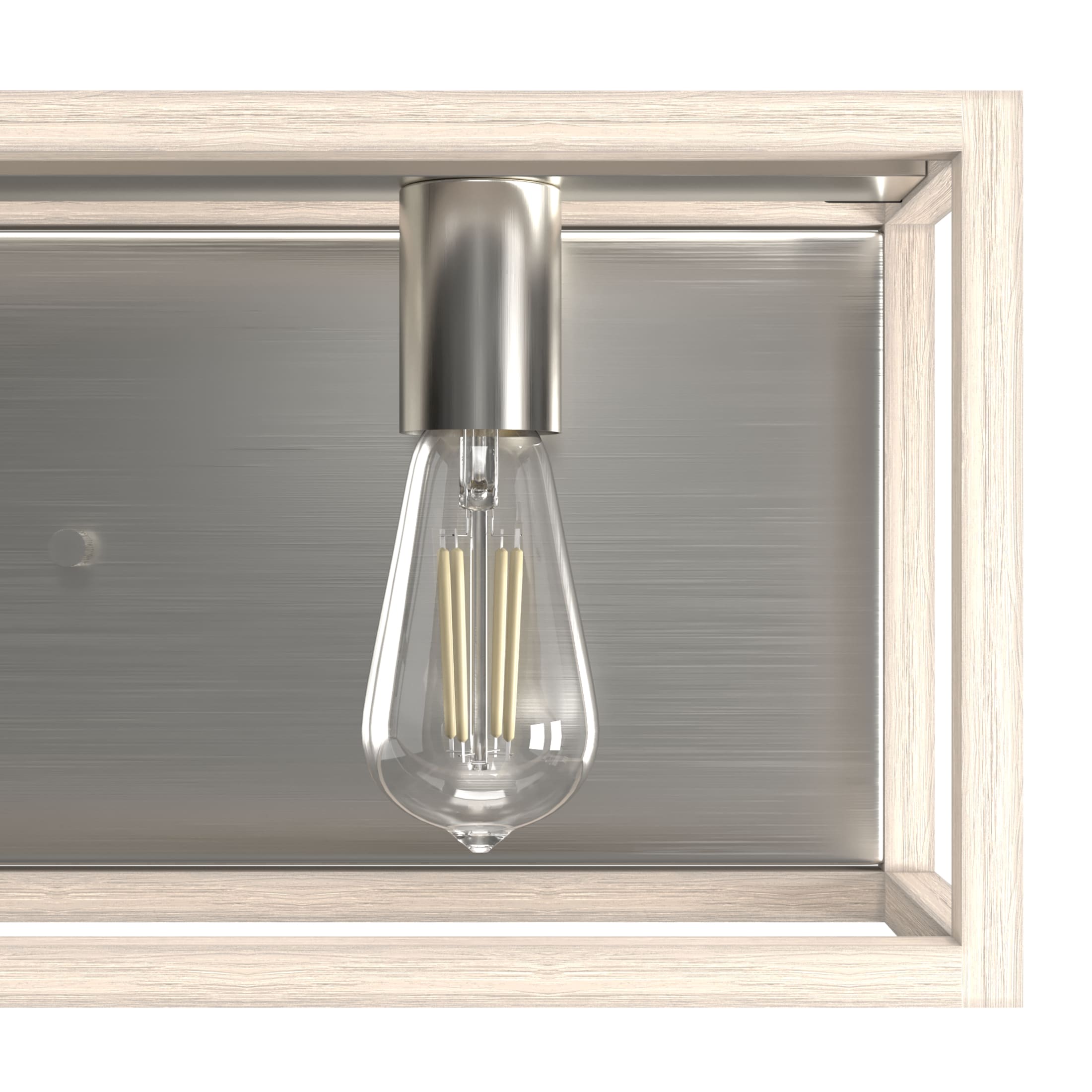 Hunter - Squire Manor 3-light Brushed Nickel, Medium Size Vanity Light, Dimmable, Modern Style, for Bedrooms, Dining, Living Rooms - 19674