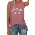thumbnail image 2 of Gpoecd Camisoles à Col Rond pour Femmes, Imprimé de Lettres, Manches Courtes, Haut Confortable et Polyvalent pour Superposition Ou Tenue Décontractée, Camisoles pour Femmes 02_Rose Pâle,m, 2 of 4