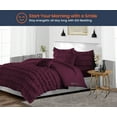 thumbnail image 2 of SGI California King Multi Ruffle Comforter Set Microfiber Wine 3 Piece, 2 of 5