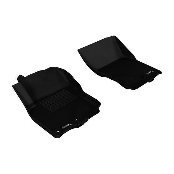 3D MAXpider Custom Fit Kagu Floor Mat (Black) Compatible with Nissan Frontier Crew/ King Cab 2005-2019 - Front Row