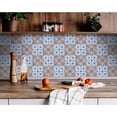 thumbnail image 4 of 8" X 8" Blue and Muted Taupe Peel And Stick Tiles, 4 of 9