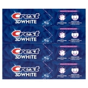 Crest Toothpaste, 3DWhite Advanced Whitening Toothpaste, Radiant Mint Flavor, 3.3 oz, 4 Pack