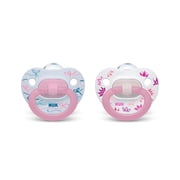 NUK Comfy Orthodontic Pacifiers, Pink Assorted, 18-36 Months, 2 Pack