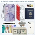 thumbnail image 4 of Fintie Family Passport Holder, RFID Blocking Travel Document Organizer Clutch Bag for Women and Men,Lilac Marble, 4 of 7