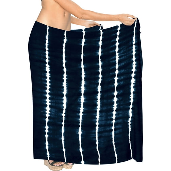HAPPY BAY Women's Beachwear Summer Bikini Wraps Beach Wrap Sarong Coverups Skirt Swimsuit Swimwear Bathing Suit Swim Cover ups for Womens One Size Navy, Stripes