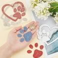 thumbnail image 3 of 6 Pcs Rhinestone Heart Paw Print 2 Style Self-Adhesive Stickers Bling Car Sticker with Plastic Box for Decorating Cars Bumper Window Laptops Luggage (Blue Red Off-White) Colorful, 3 of 7
