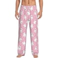 thumbnail image 2 of Lsque Pink Cartoon Bear Print Men's Pajama Pants, Lounge Pant - Comfortable Home Wear,Elastic Waistband, Stylish Design-Medium, 2 of 9