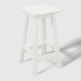 thumbnail image 2 of WestinTrends Malibu 24" HDPE Outdoor Patio Counter High Backless Square Bar Stools Set of Three, White, 2 of 8