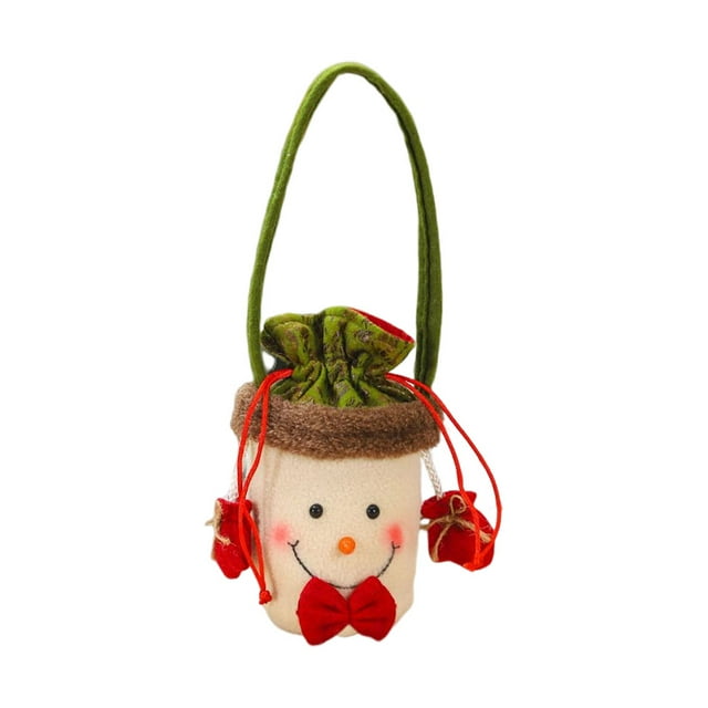 relayinert Xmas Tree Pendent Gift Holder Candy Bag Craftsmanship DIY Prop Exquisite Snowman Shape