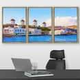 thumbnail image 2 of wall26 Framed Canvas Print Wall Art Set Santorini Greece Ocean Architecture Seascape Nature Cityscape Photography Realism Landscape Colorful for Living Room, Bedroom, Office - 16"x24"x3 Nat, 2 of 5