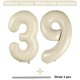 thumbnail image 2 of Globo LVMOQIQIU, 40 pulgadas, blanco, número 39, blanco crema, 2 unidades, 2 of 6
