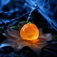 thumbnail image 2 of Figurine Luminous Pumpkin Ornament Halloween Fall Harvest Tiered Tray Tabletop Shelf Decor Spooky Pumpkin Statue Party Favor Gift Home Office Dorm Desktop Holiday Decoration, 2 of 8