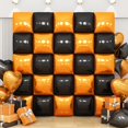 thumbnail image 1 of Kit decorativo de globos de pared Adorely, negro y naranja, 25 unidades, 1 of 7