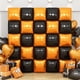 thumbnail image 1 of Kit decorativo de globos de pared Adorely, negro y naranja, 25 unidades, 1 of 7