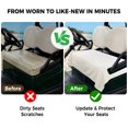 thumbnail image 4 of Golf Cart Seat Covers for 2 Seater,Cream Geometric Microfiber Cart Seat Towel Blanket,Modern White Stripe Abstract Distortion Art Absorbent NonSlip Bench Seats Protector for Golf Course 51"x31", 4 of 9