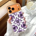 thumbnail image 2 of Case For Apple iPhone Air / 17 Pro / 17 Pro Max Series Case, Slim Thin Transparent Flexible Clear TPU Shockproof Phone Case For iPhone 17 Series, Purple Flower (6), 2 of 6