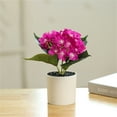 thumbnail image 2 of Clearance Sale! Simulation Hydrangea Plant Small Bonsai (with Plastic Pot) Exquisite Home Decoration Real Simulation Effect Suitable For And Bedroom Desktop Decoration, 2 of 7