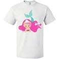 thumbnail image 3 of Inktastic Cute Mermaid, Pink Hair, Green Tail T-Shirt, 3 of 5