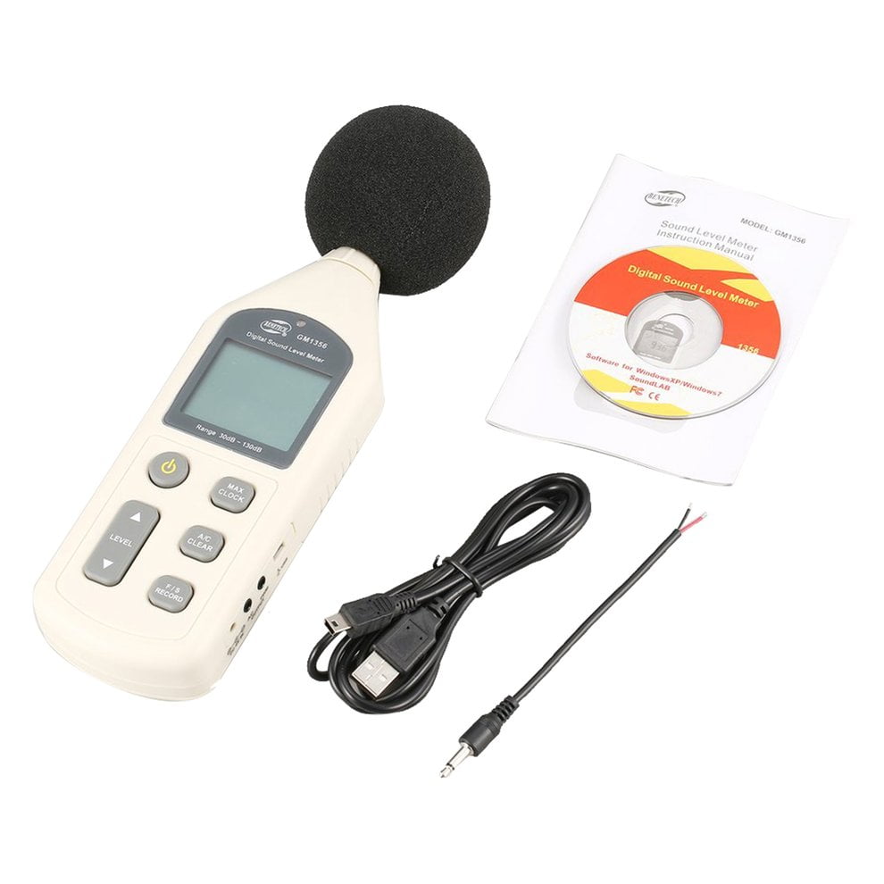 USB Test Device with Sound Level Meter for The Home with a Measuring Range of 30 to 130 dB for The Office 