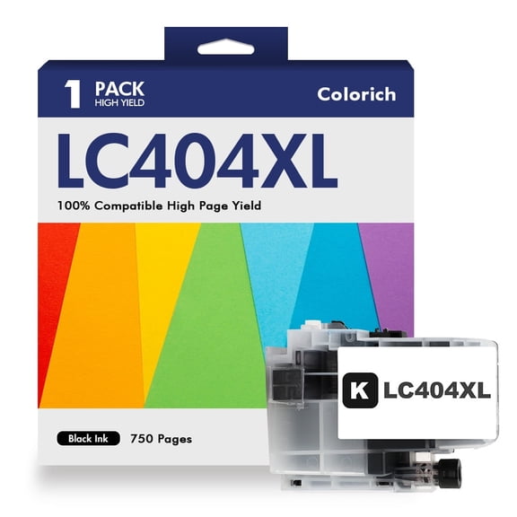 LC404XL LC404 Ink Cartridges Compatible for Brother MFC-J1205DW Printer 404XL LC 404 for MFC J1205W MFCJ1205W XL MFC-J1215W - 1 Pack High Yields Black