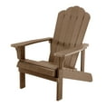 Weather Resistant Brown Outdoor Plastic Wood Adirondack Chair Perfect