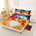 thumbnail image 2 of Erosebridal Teens Abstract Flame Baseball Bed Sheets 4pcs,Sport Gamer King Sheets for Kids Boys Girls,Super Cozy Room Decor, 2 of 5