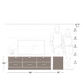 thumbnail image 3 of Pemberly Row Farmhouse Engineered Wood 66" TV Stand in Washed White, 3 of 11
