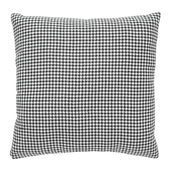 Mainstays 18" x 18" Black Houndstooth Woven Decorative Pillow